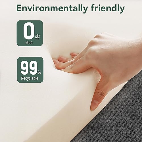 Miniatura 7 de Sofá Modular Seccional Nube para Sala de Estar - Juego de Sofás de Chenilla Convertible de 4 Plazas de 130'' con Otomana, Sofás de Compresión sin