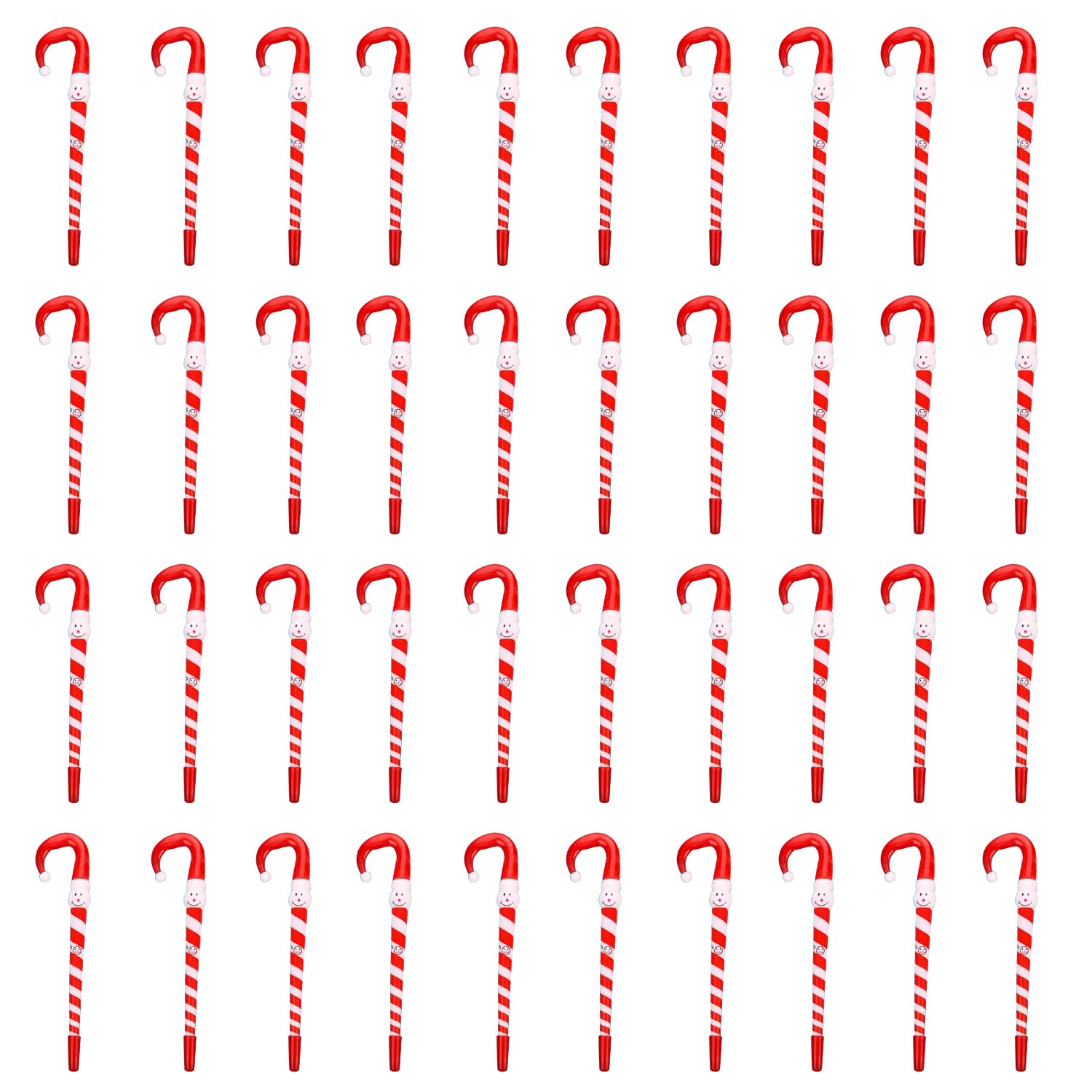 Miaija Umbrella Cane Pen Red Christmas Novelty Cane Shape Cute Gel Ink Pens Xmas Holiday Party Favors Gift for Party Stationery Supplies (40)