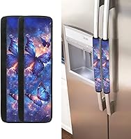 Vista 18 de Fundas para manija de refrigerador con bandera estadounidense de águila, 2 unidades, fundas ajustables para manijas de electrodomésticos, mantiene