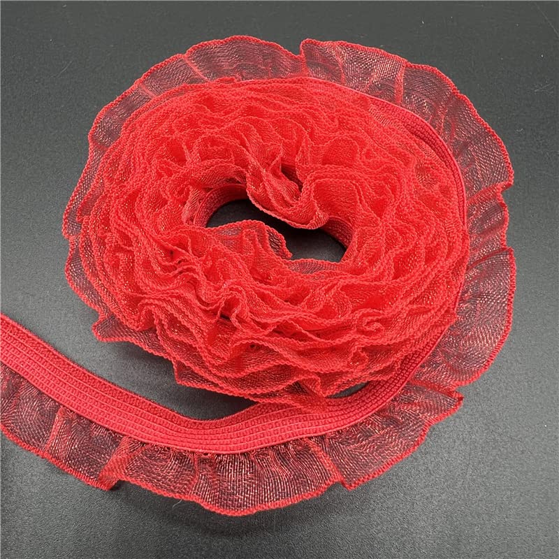 5 Yards 15 Mm Bande élastique Ruban Spandex Multifonction Couture Tissu Dentelle Ceinture Accessoires Vêtements (couleur : Blanc