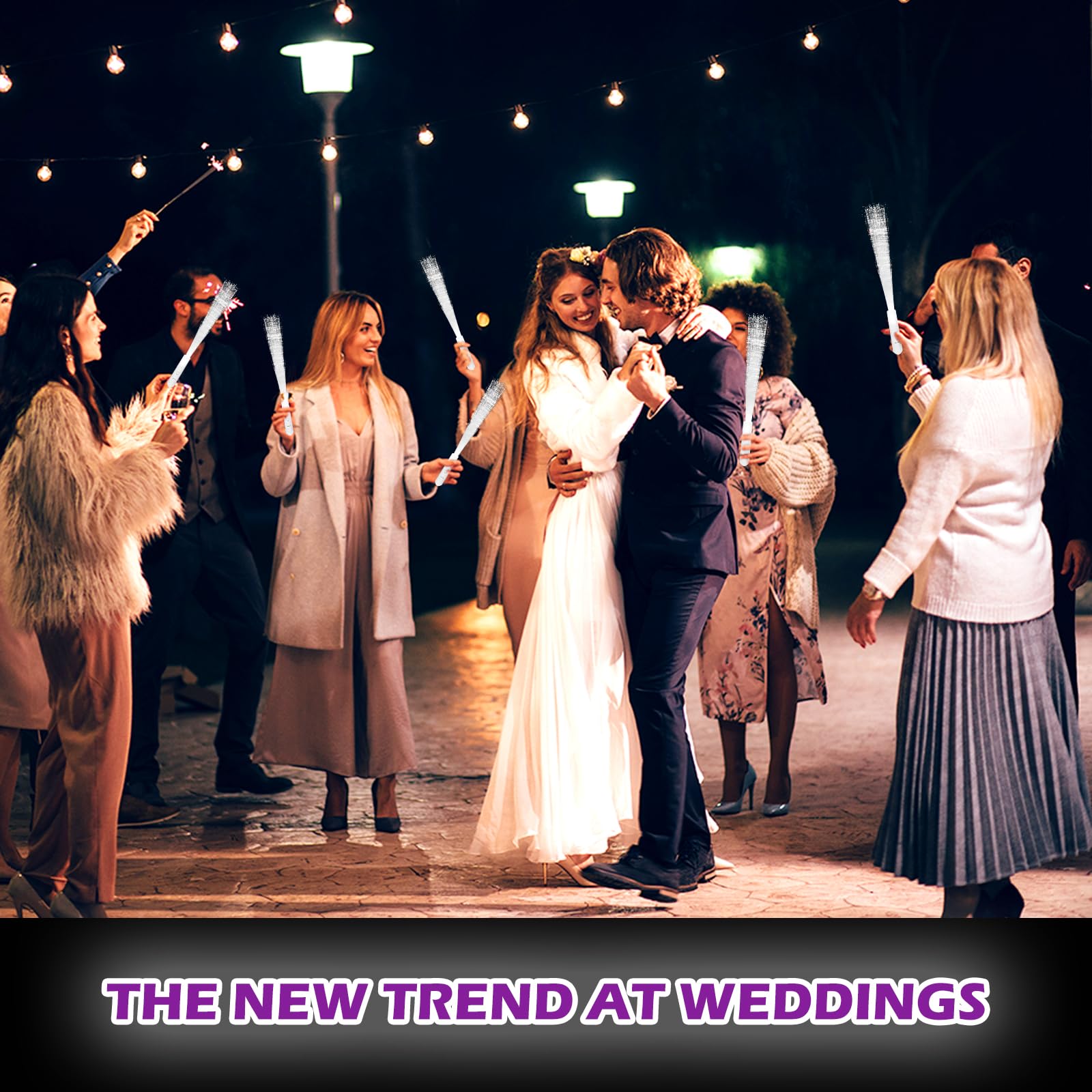 Vegena Set di 30 barre luminose a LED in fibra di vetro, per matrimoni, 3 modalità, barre luminose a LED, in fibra di vetro, per feste e concerti