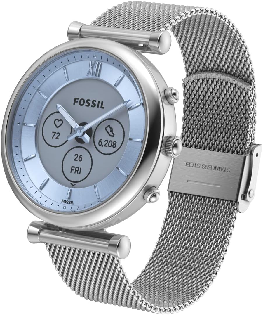 Fossil Carlie Gen 6 Hybrid Silver Smartwatch FTW7076
