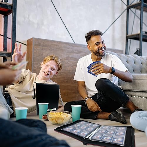 Miniatura 5 de Carpeta de tarjetas con 4 bolsillos, 50 fundas extraíbles, paquete de almacenamiento portátil para 400 tarjetas, soporte coleccionable para tarjetas