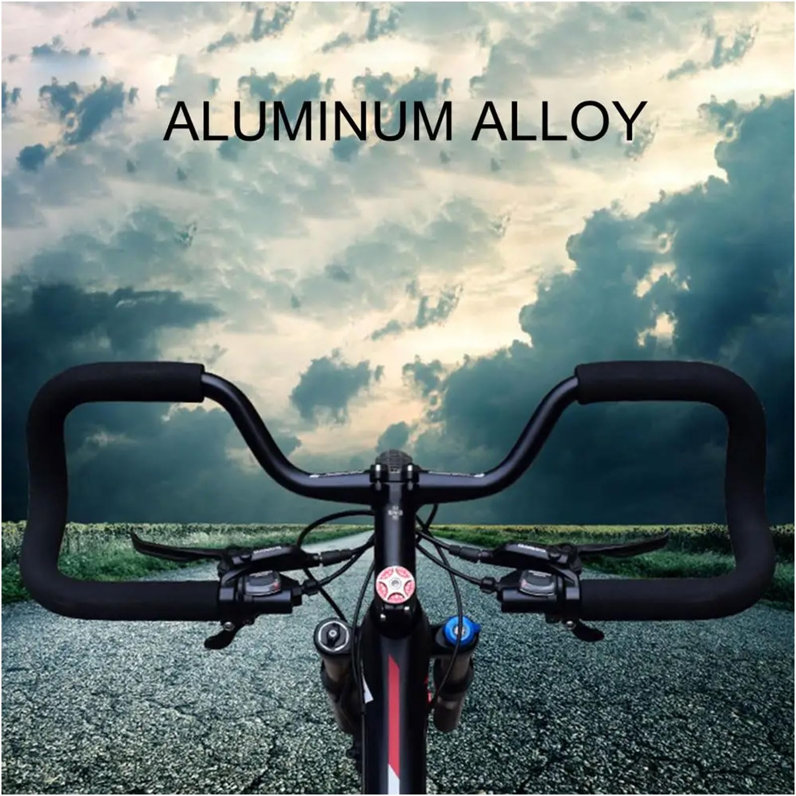 YLME Manubrio per Bicicletta, Manubrio A Farfalla per Mountain Bike da 31,8/25,4 Mm, Maniglia di Appoggio A Lunga Distanza Regolabile in Alluminio per Bici da Strada MTB Bici Fissa