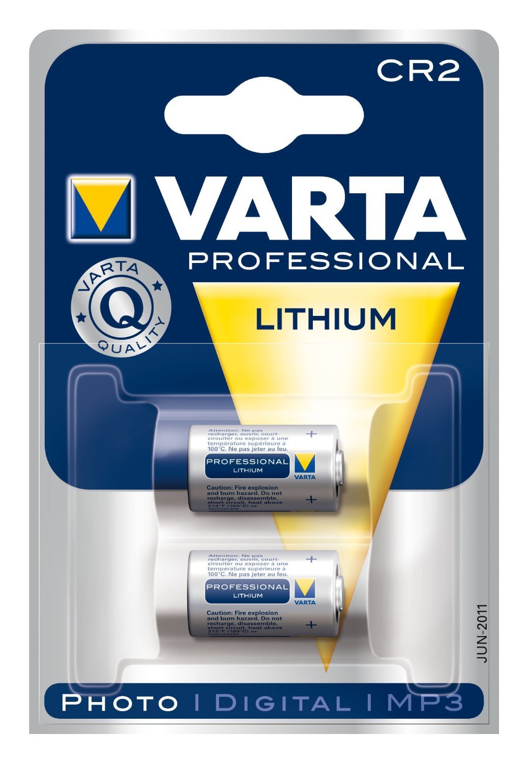 Varta VCR2X2 Photo Lithium 3V Battery for Cameras/MP3 Player and GameBoy, 2-Pack (Blue Silver)