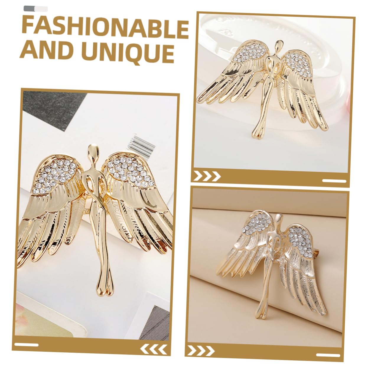 Broche de Metal para Solapa de Ropa de Mujer, Estilo estético, para Sombrero o Chal, de Zinc.