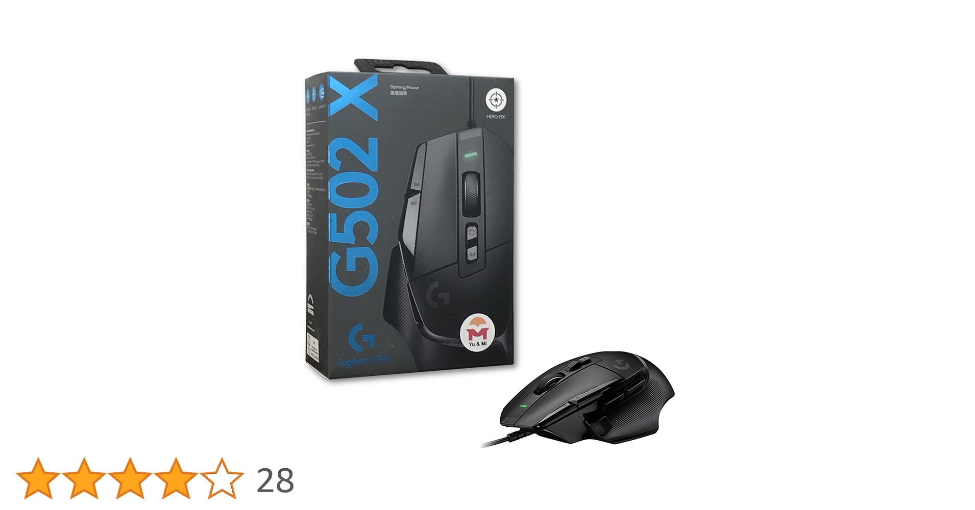 Amazon | Yu&Mi G502 X 有線 ゲーミングマウス,HERO 25K