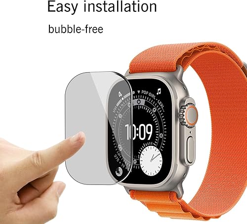 Miniatura 6 de Ailun Protector de pantalla de privacidad para Apple Watch Ultra 2, película de vidrio templado, antiarañazos, alta definición, sensible al tacto,