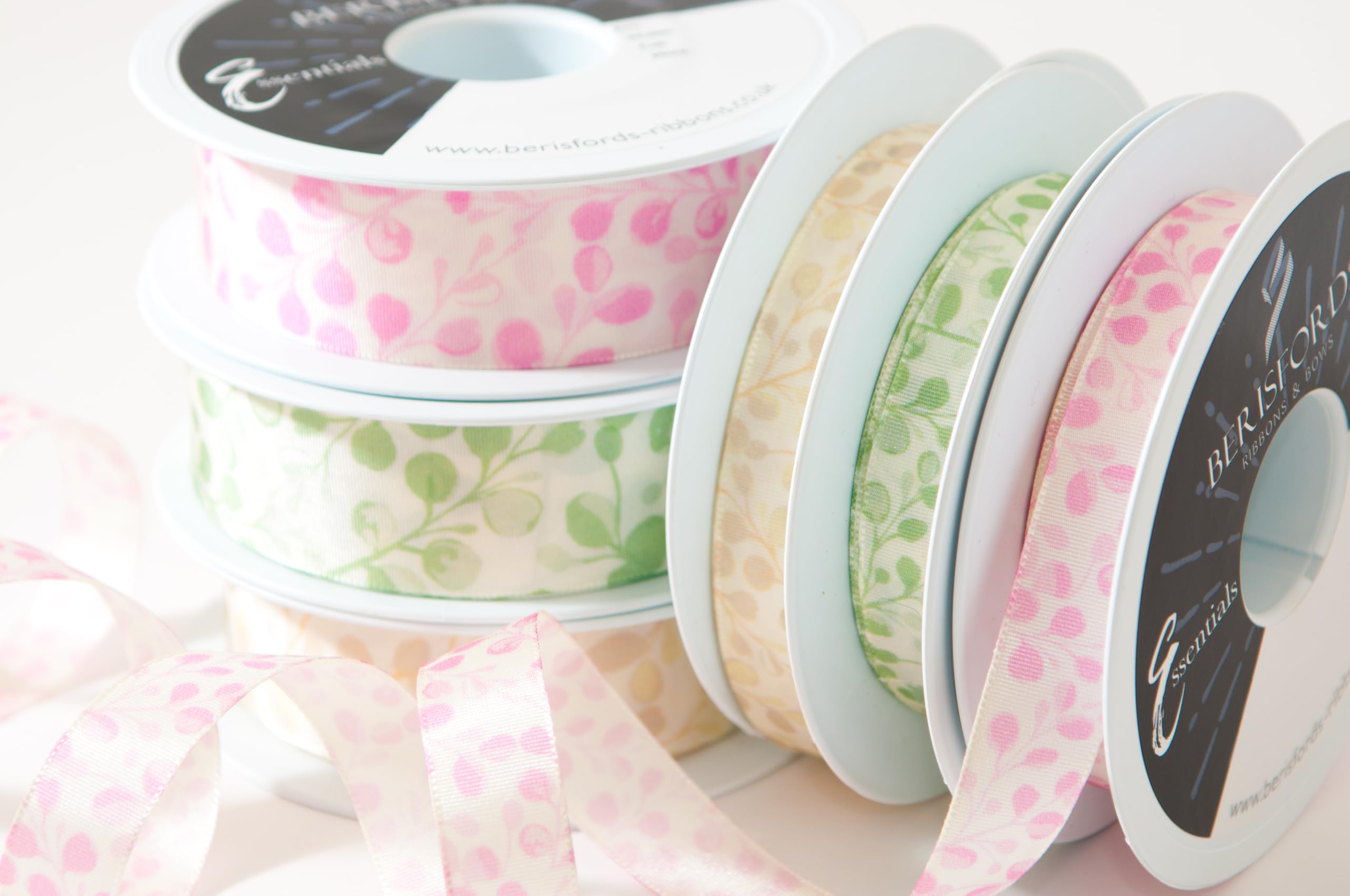 Ruban taffetas vert eucalyptus de qualité supérieure pour couture