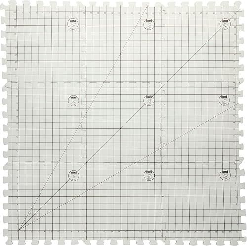 Miniatura 5 de Bright Creations Alfombrillas de bloqueo para proyectos de punto y ganchillo, 9 alfombrillas de espuma entrelazadas, 12.5 x 12.5 x 0.7 pulgadas,