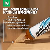 Vista 2 de Nisus Gel de cebo para cucarachas Dual Strike, mata las cucarachas rápidamente con ácido bórico y fipronil, uso de control de plagas en interiores