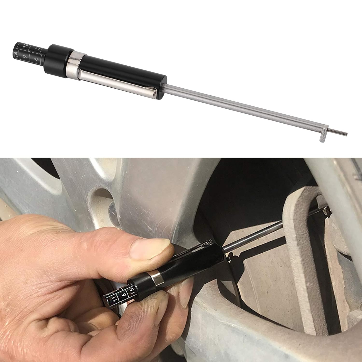 Brake Pad Thickness Gauge Vehicle Brake Pad Thickness Gauge Time Saving Tester Measuring Tool