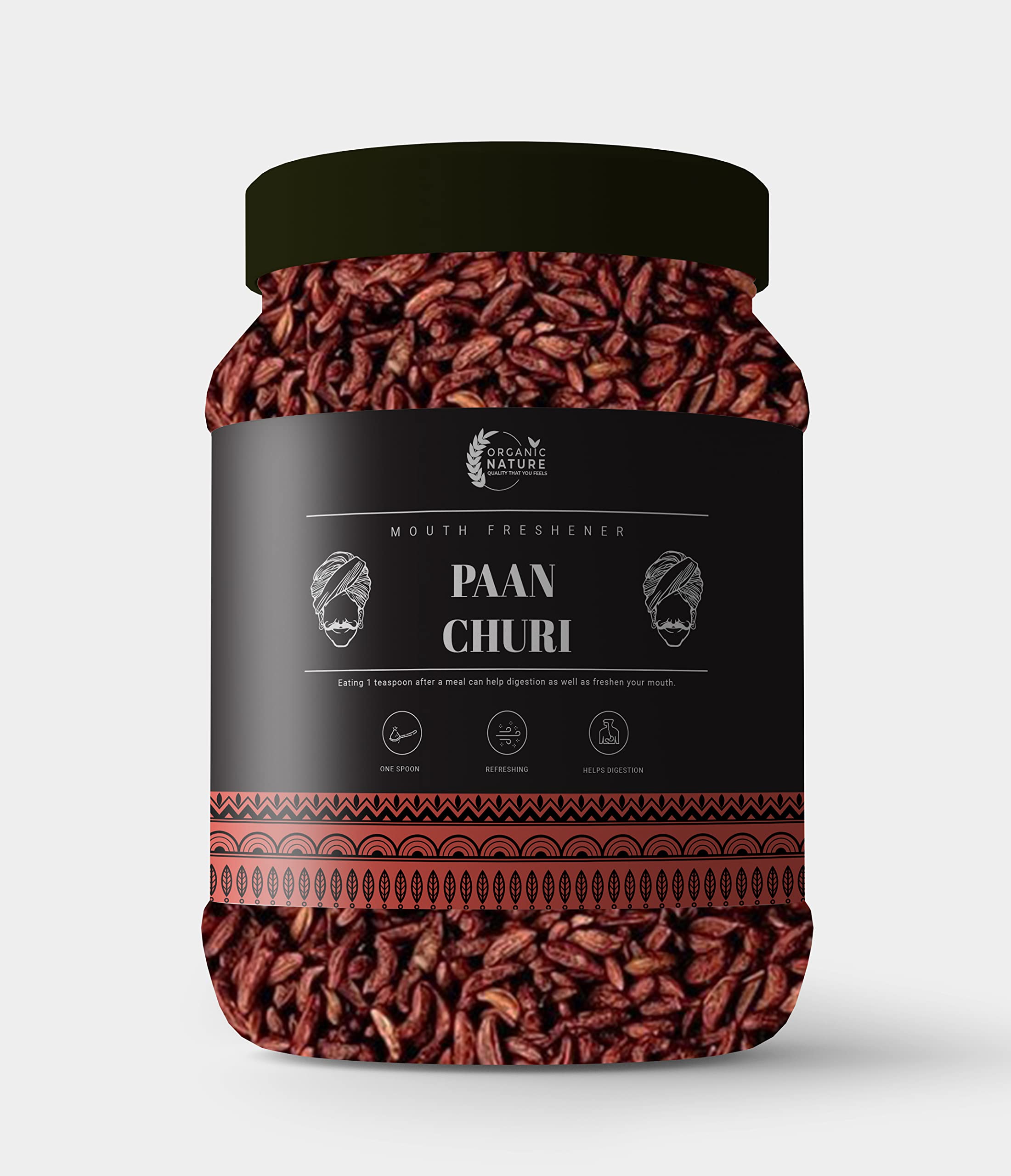 Organic Nature Homemade Paan Churi Mukhwas 150 gms Mouth Freshener [Jar Pack]