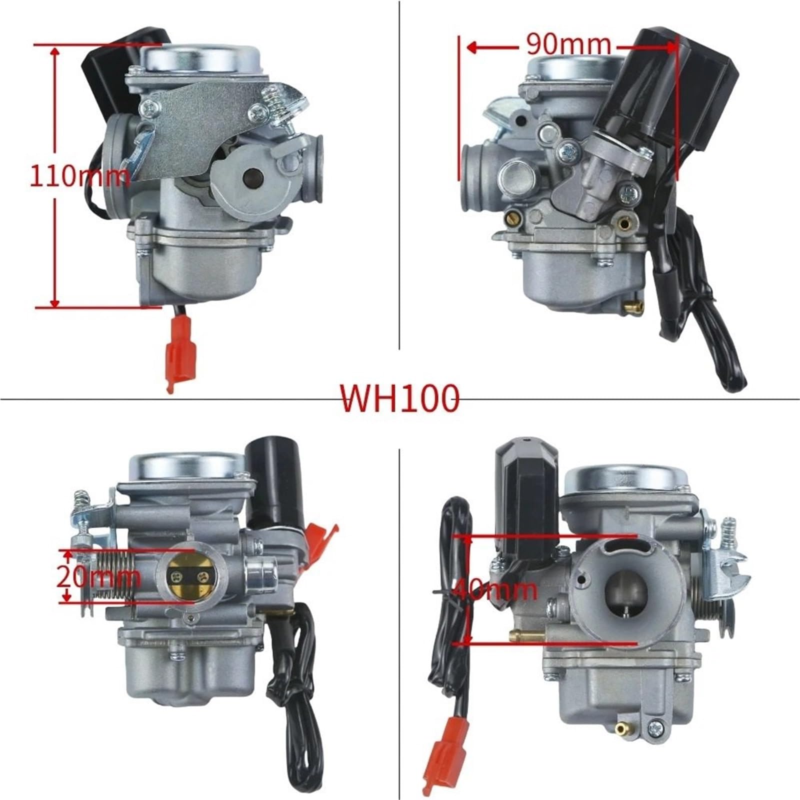 Zestaw Gaźnika Do WH100 Lead 100 4-suwowy Skuter Cm3 ATV Gaźnik Części Silnika Motocykla PD20J Motocyklowy