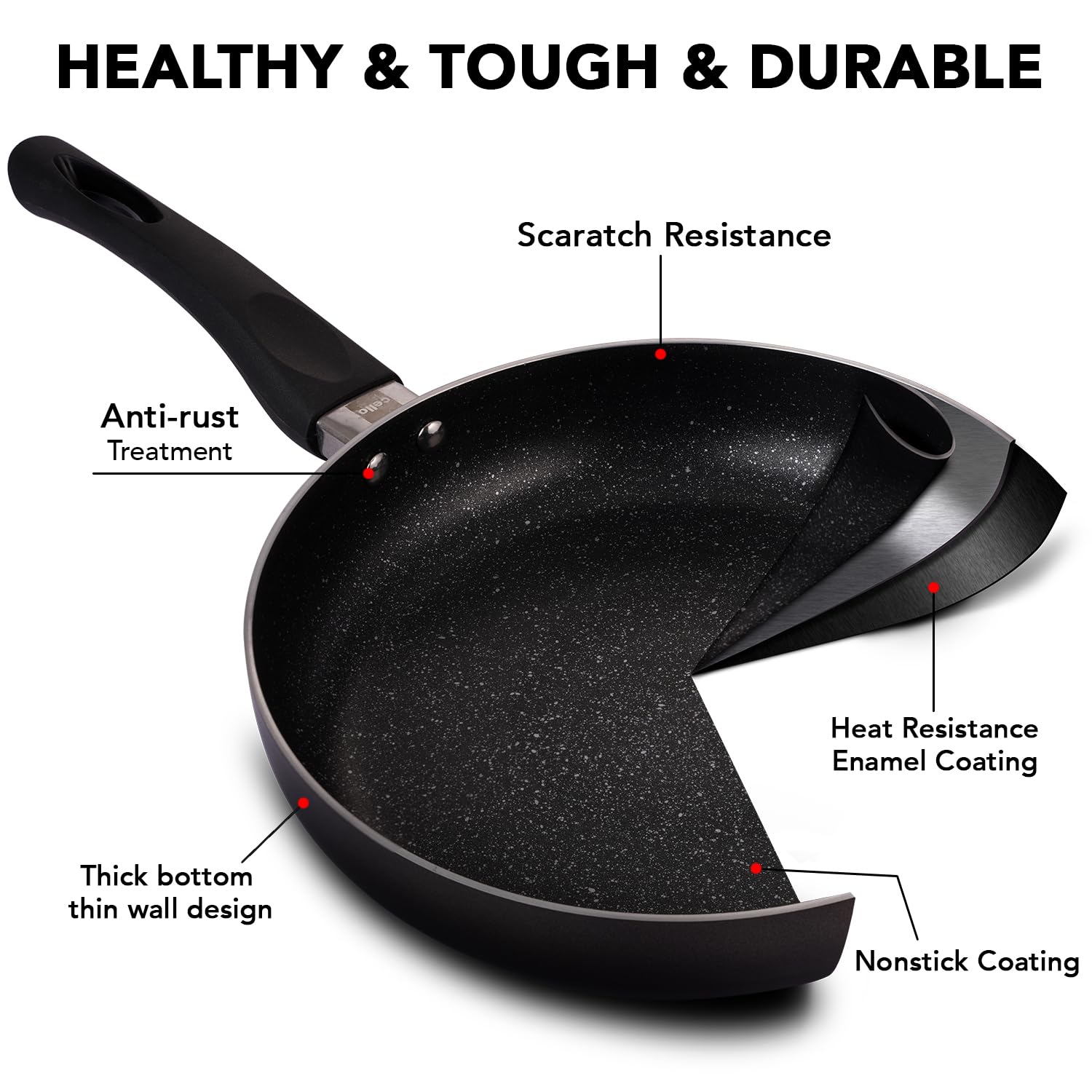 Cello Kitchenova Non-Stick Cookware Set - 3 Piece Gift -3