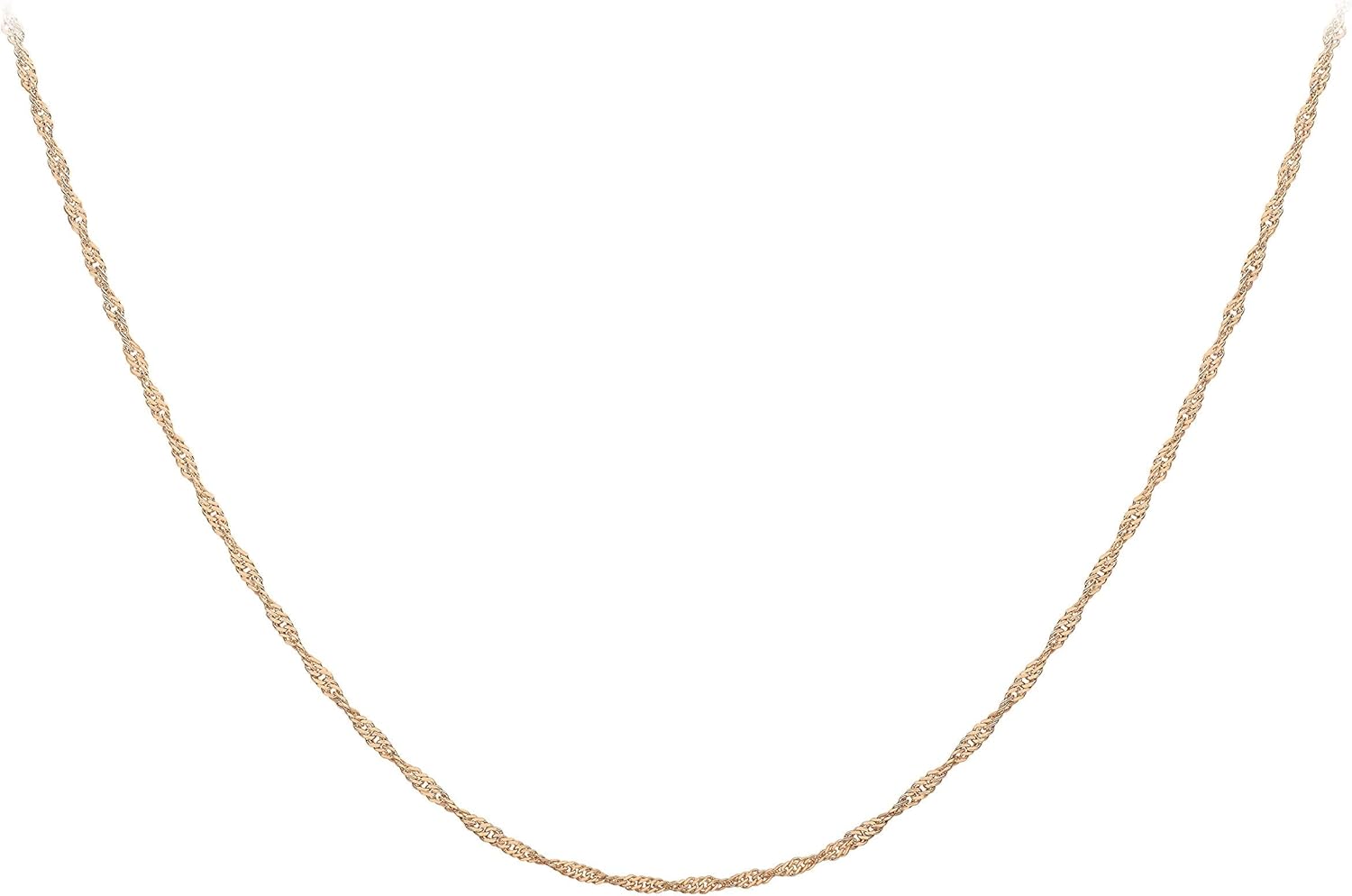 CARISSIMA Collana Donna Oro Giallo 9 Carati - Catena Cava Diamantata 1,9 Mm, Lunghezza 61 Cm, Elegante Italiana