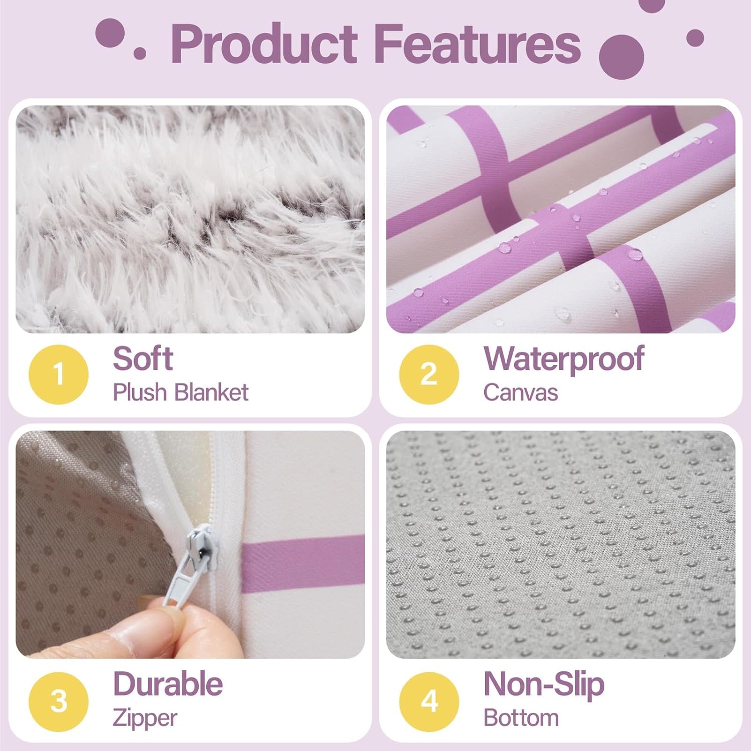 review MEWOOFUN Cute Cat Bed Small Dog Bed with Removable Washable Cover & Plush Mat, Funny Pet Bed with Non-Slip Bottom, Princess Pet Sofa Bed for Puppies & Kittens (S-20.5 * 17 Inch-Purple)