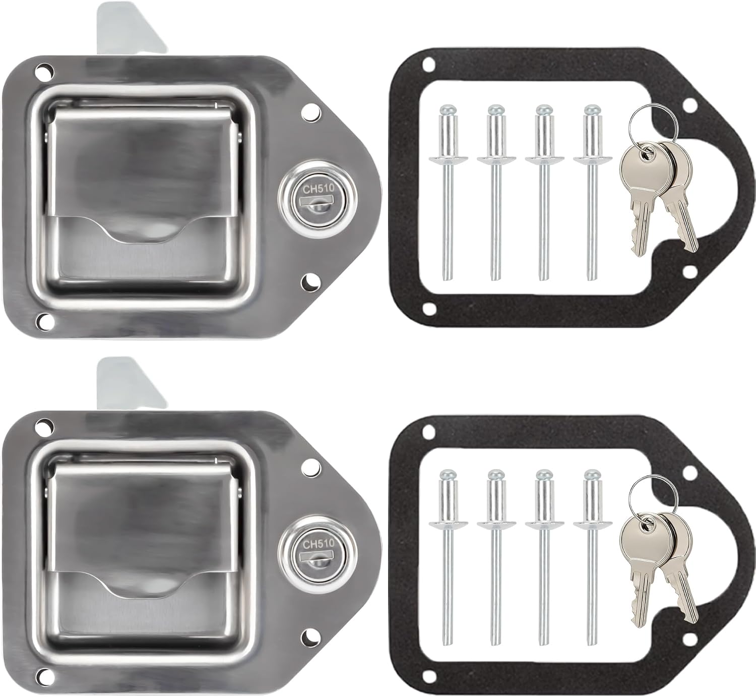 Lonffery Truck Tool Box Latch Stainless Steel Toolbox Paddle Lock