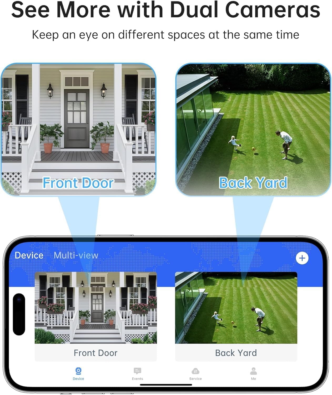 Security Cameras Wireless Outdoor,4MP Outdoor WiFi Wireless Cameras,Outside Battery Powered Camera for Home Security,AI Motion Detection,Color Night Vision,Spotlight,Siren Alarm,SD/Cloud Storage,2Pack