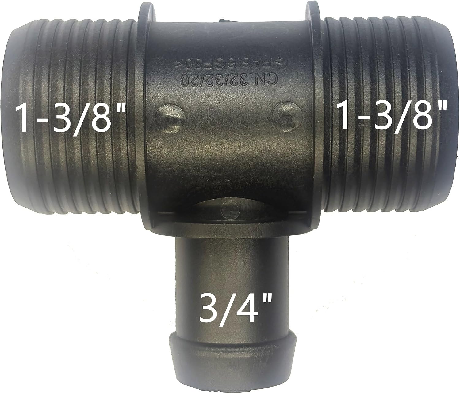 1-3/8" x 1-3/8" x 3/4", T-Type Hose Connector Tee,Coolant Pipe Fitting for Automotive Engine & Machine Tool Cooling Systems,Radiator Coolant Hose 3-Way for Chevrolet,BMW,Audi,VW,Ford,Honda,T-Joint