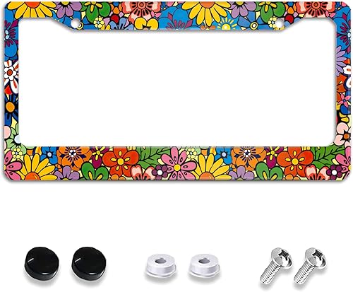 Meikosks Marco de matrĂcula con escamas de sirena, marco de aluminio de metal para placa de automĂłvil, marcos personalizados, 2 agujeros con tapas Meikosks Marco de matrĂcula con escamas de sirena, marco de aluminio de metal para placa de automĂłvil, marcos personalizados, 2 agujeros con tapas