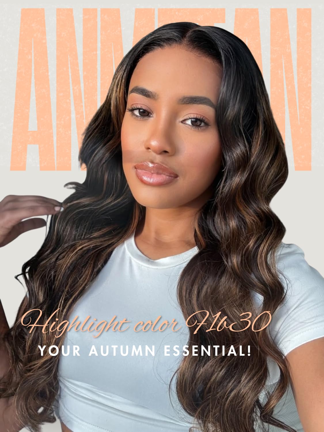 Honey Blonde FB30 Highlight Bundles with 13x4 Lace Frontal Body Wave Human Hair, Ombre 3 Bundles with HD Transparent Lace Frontal Ear to Ear Soft Remy Hair Black and Brown Color14 16 18+14 In