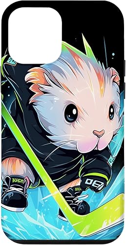 iPhone 12 mini Guinea Pig Ice Hockey Player Hockey Stick Goalie Case