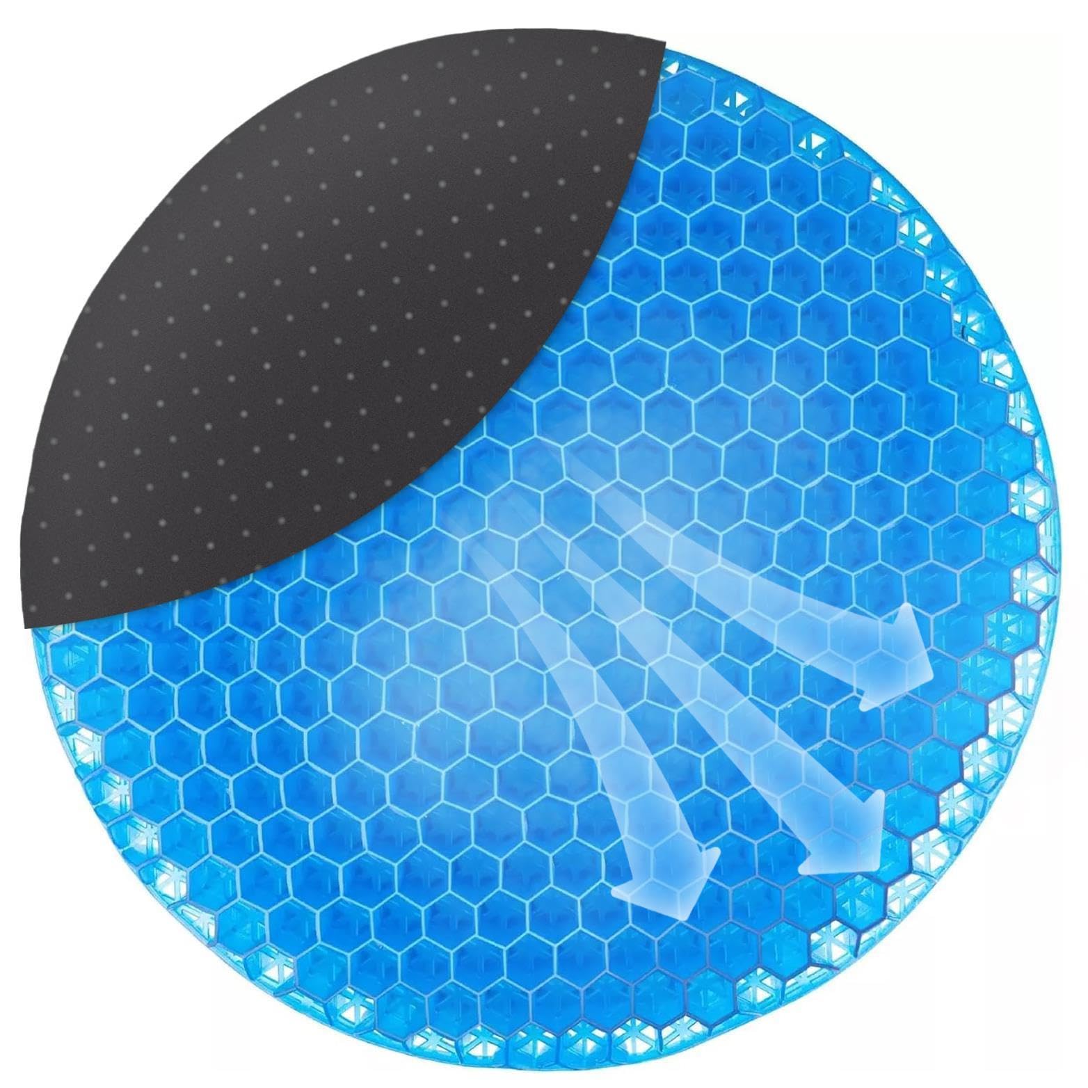 Geezy Orthopaedic Gel Seat Cushion Non-Slip Back Support Sciatica Coccyx Pain Relief from B&Q