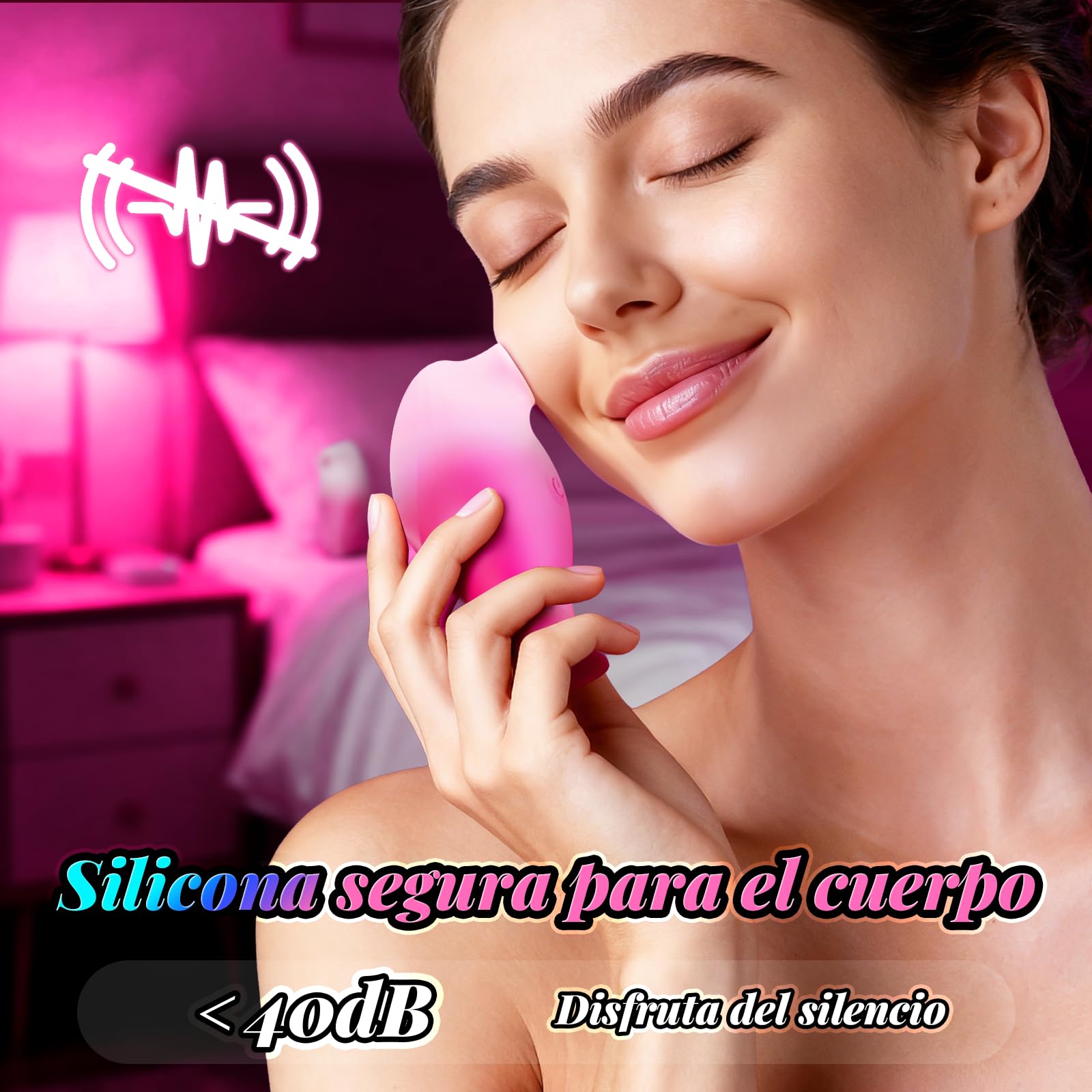 Vibrador para Mujeres Juguetes Eróticos, 2-EN-1 Succionador Clítoris Vibrador con 10 Modos de Succión & Lamido, Control por APP, Estimulador de Clítoris y Pezones, Juguete Sexual Rosa para Mujeres