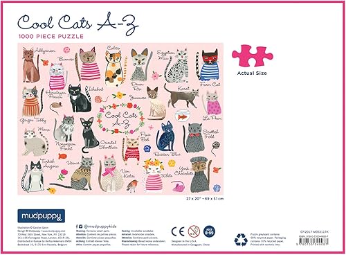 Miniatura 3 de Mudpuppy A-Z Rompecabezas de 1000 piezas Gatos fríos