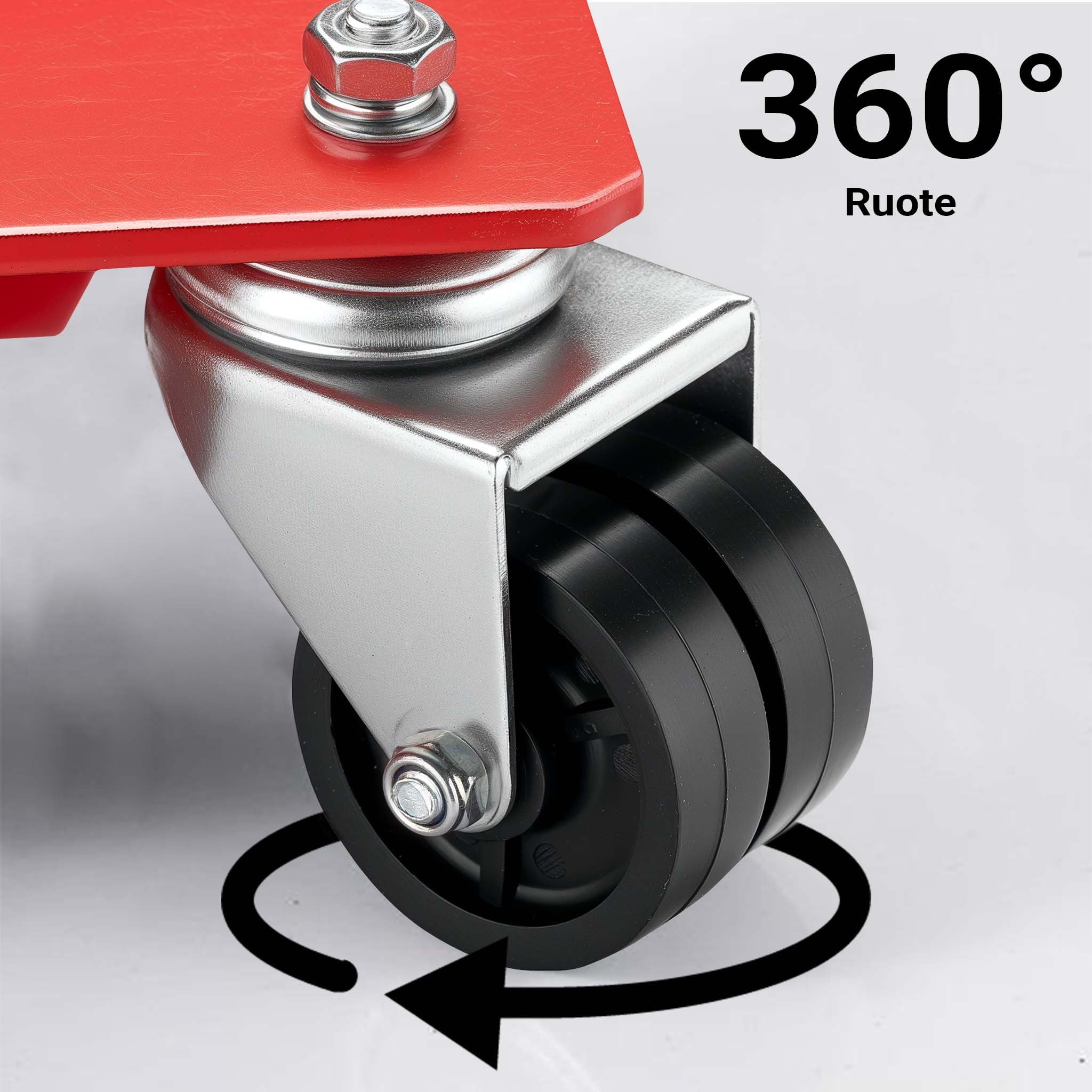 Carrello sposta moto Ausilio di manovra per moto scooter Pedana 60x42x7,5cm Max 250kg