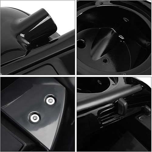 Miniatura 6 de Green-L Carenado de pierna ventilada inferior negro vívido con caja de altavoces de 6.5 pulgadas, apto para Harley Touring Road King Street Glide