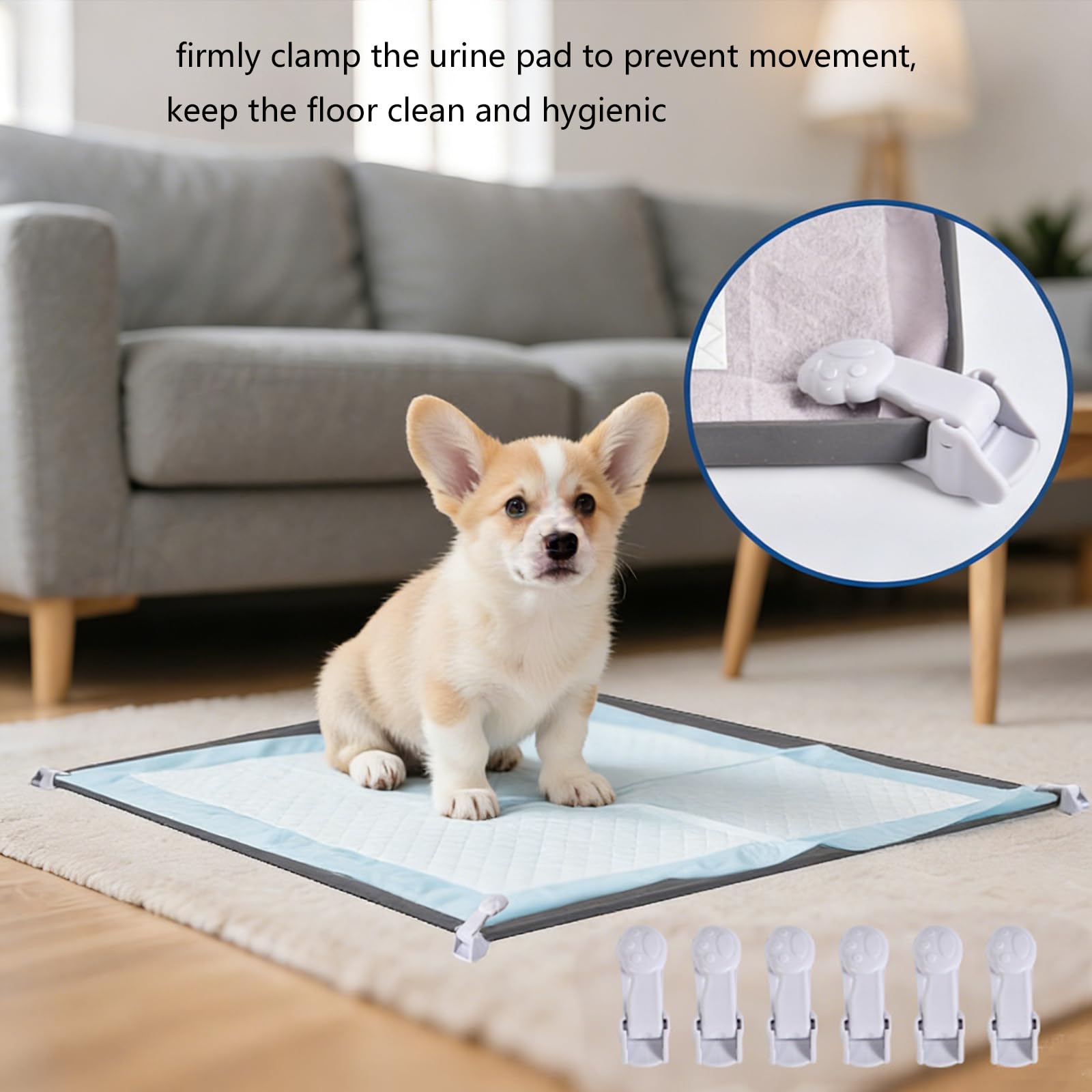 Alfombrilla de silicona lavable para orina de perro, a prueba de fugas, con clip antideslizante para cachorros y perros mayores, no tóxicas