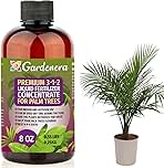 Premium Liquid Palm Tree Plant Fertilizer - 3-1-2 Concentrate for Indoor Plants and Flowers by Gardenera | Organic Plant Food for Palm Trees - 8oz