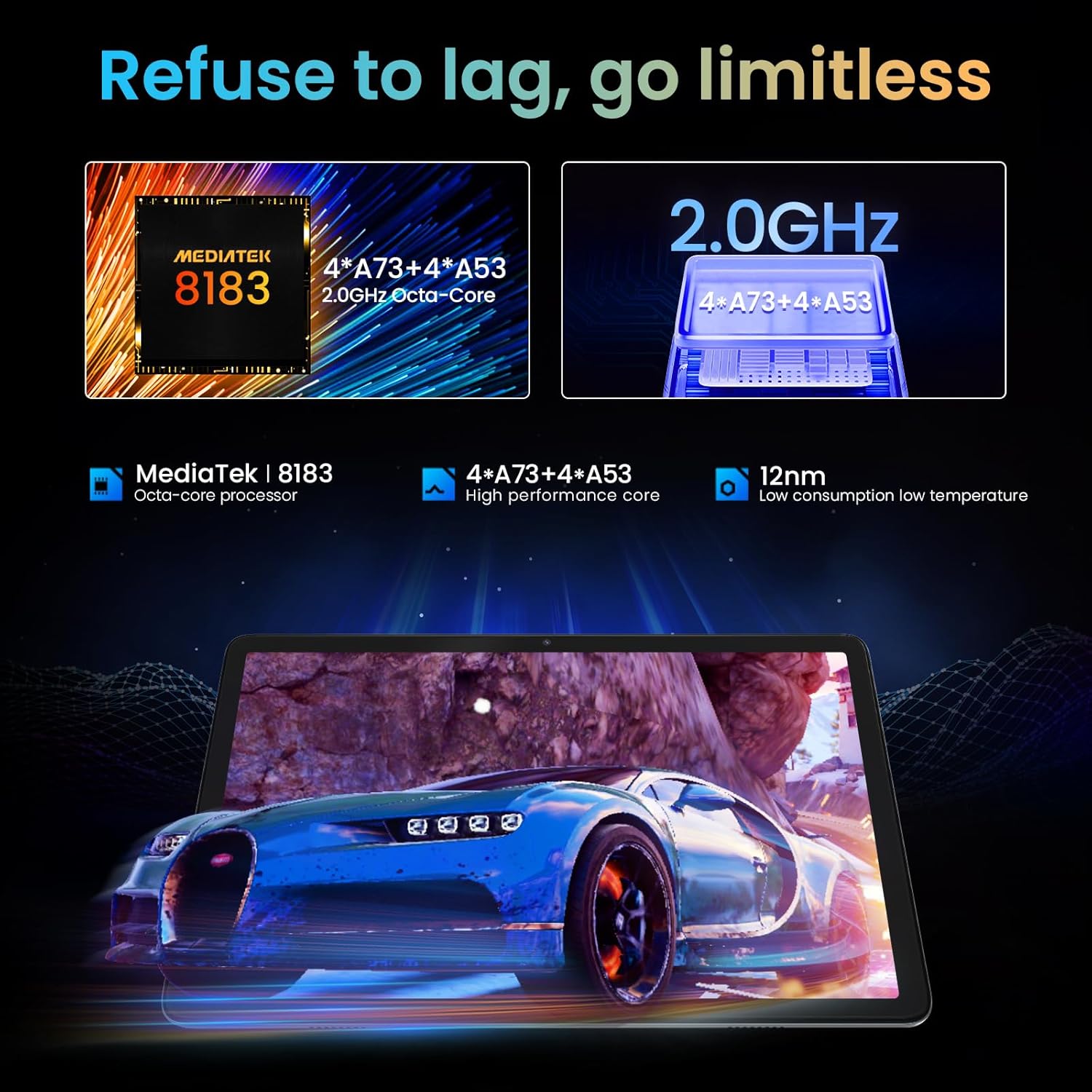 Kinstone Android Tablet with MediaTek 8183 Octa-core processor