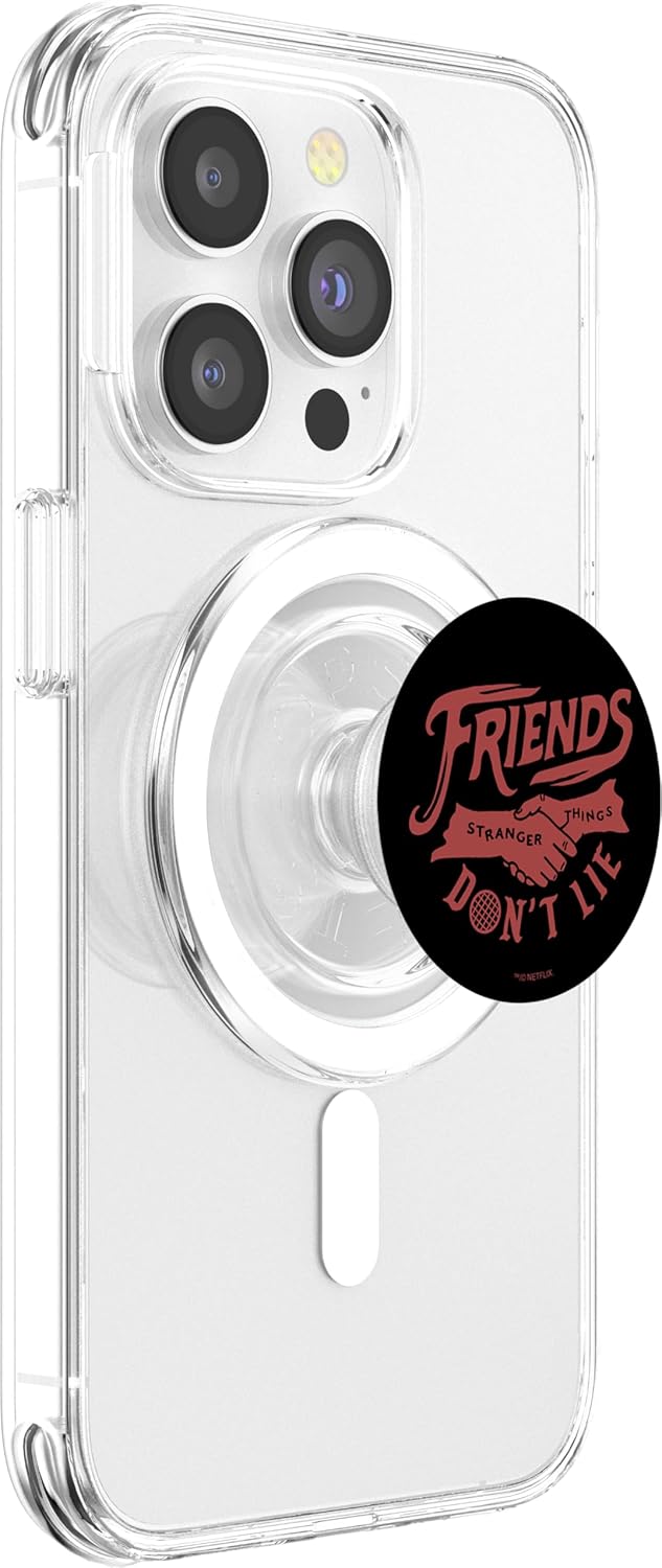Stranger Things Friends Don't Lie Text Handshake PopSockets MagSafe PopGrip for iPhone
