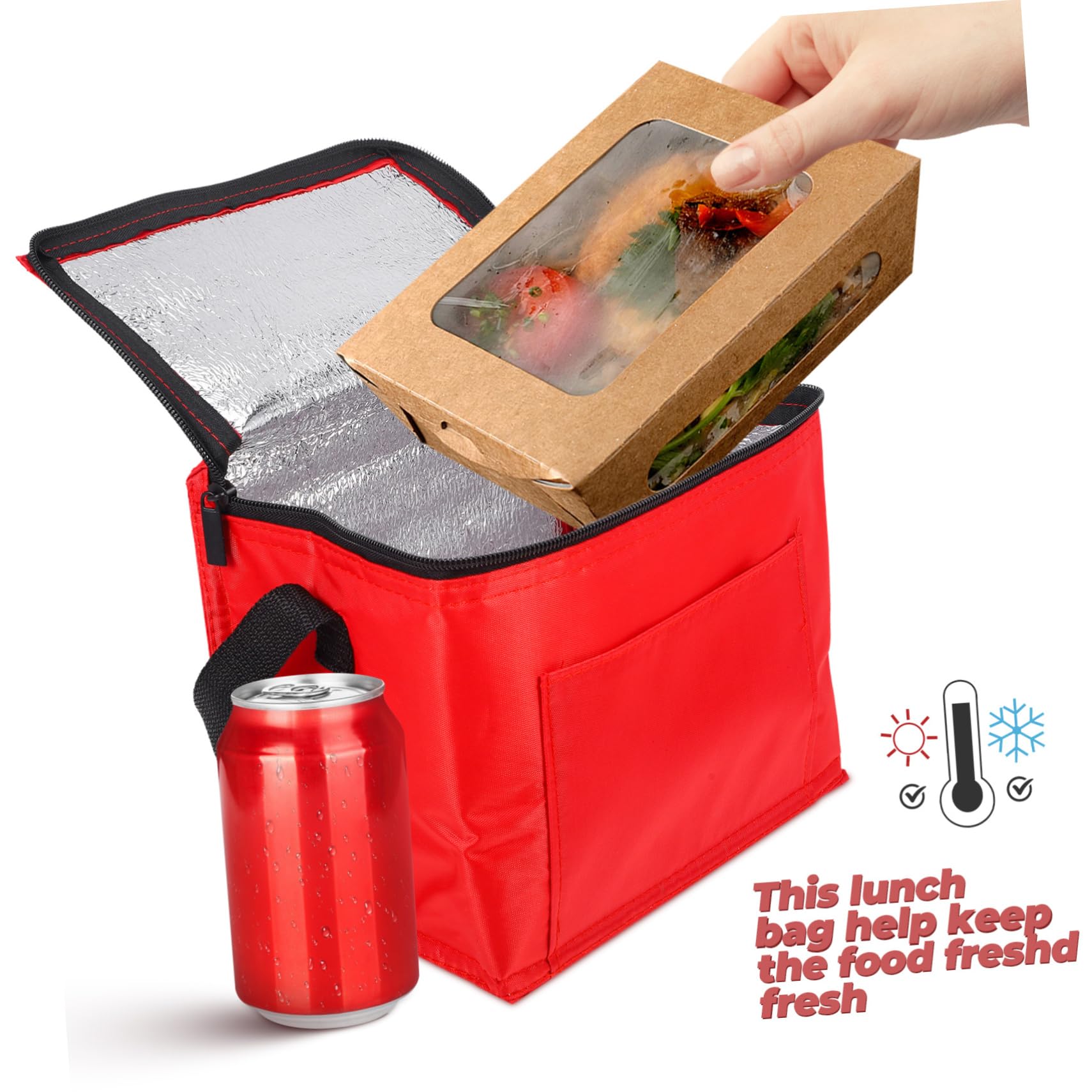 PRETYZOOM 3 Piezas Bolsa térmica para picnic Bolsa de comida isotérmica. Bolsa almuerzo portátil bolsa para llevar pizza bolsa térmica aislada bolsas bolsa bento de picnic aire