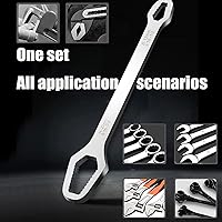 Vista 5 de MOTEERLLU Juego de llaves Torx universales de 0.315-0.866 in, herramientas de llave ajustable autoapretables de doble extremo (2 piezas)