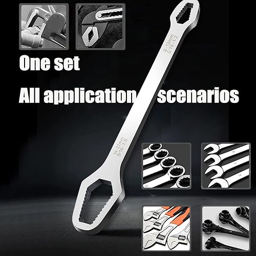 Miniatura 5 de MOTEERLLU Llave Torx universal de 0315-0866in herramientas de llave ajustable de doble extremo 2 piezas