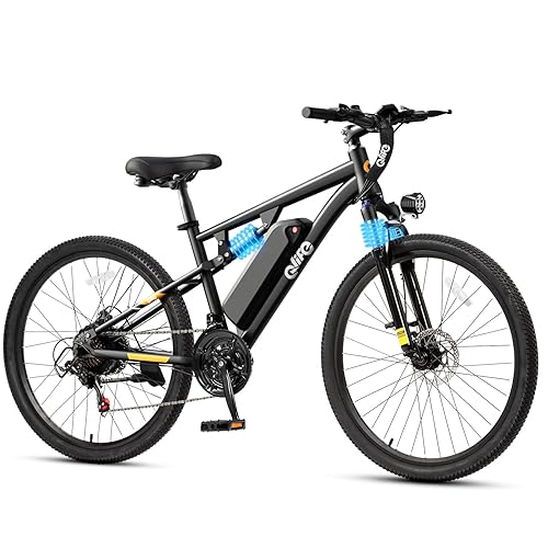 Qlife Electric Bike for Adults/Teens Racer-28MPH 21-Speed Peak 1200W Brushless Motor Adult Electric Bicycles, 48V 10.4Ah Removable Battery Mountain Ebike, Up to 55 Miles, 27.5X2.1 Tire E Bike