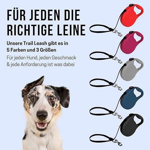 Miniatura 5 de Alcott KONG - Sendero retráctil, mediano, rojo, 16 pies de largo