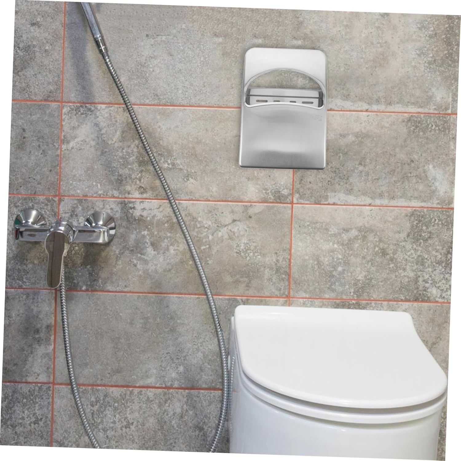 GLEAVI Stainless Steel Toilet Paper Holder Modern Bathroom Decor Box Fold Seat Cover Dispenser Wall-Mounted