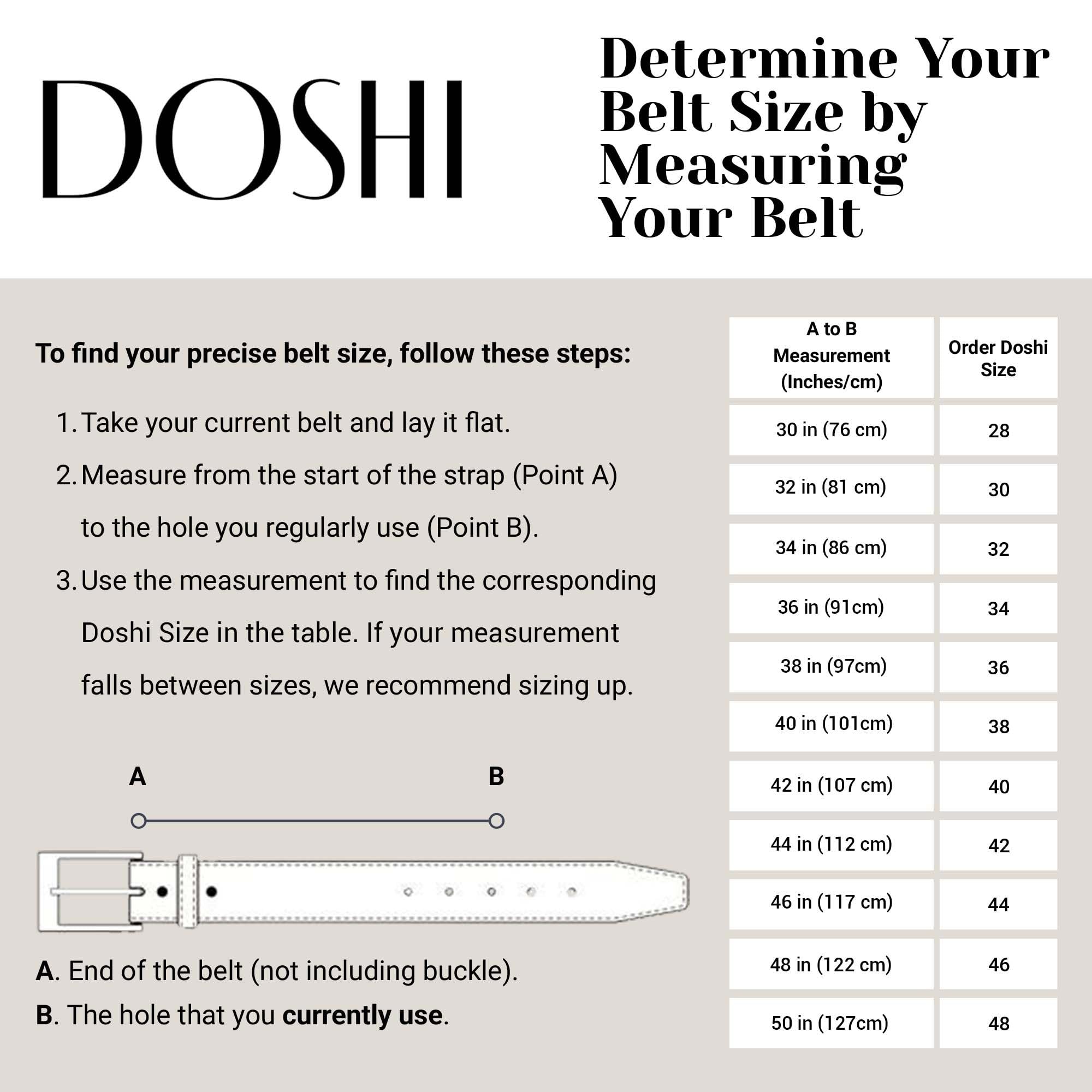 DOSHI Original Casual SS 5.0 Vegan Belt Black 34