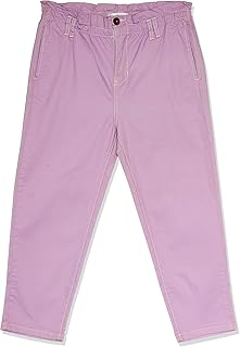 بنطلون تشينو للبنات من فونكل، لون أرجواني، مقاس 13-14 سنة