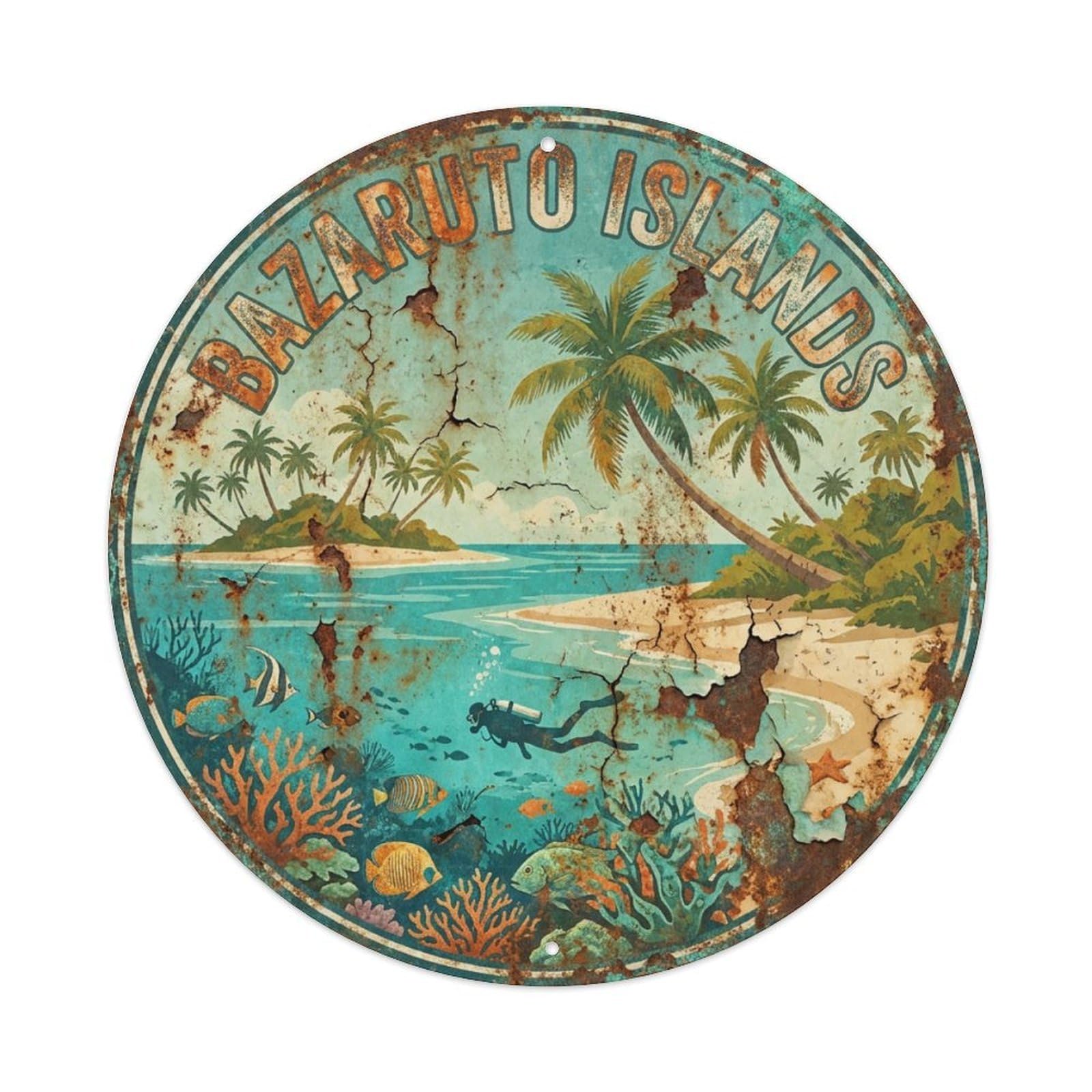 Travel Retro Mozambique Bazaruto Islands Metal Tin Sign