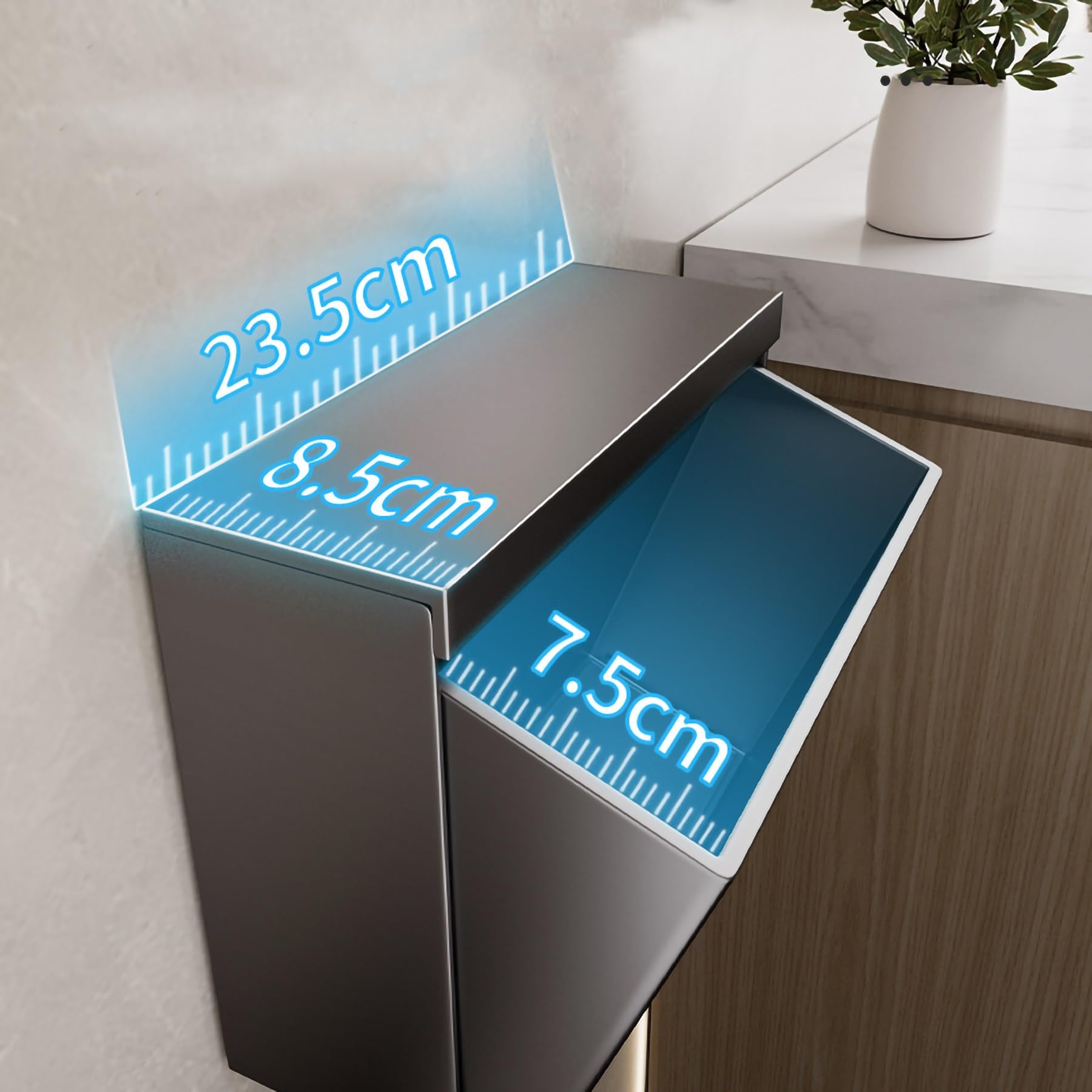 Porta Asciugamani Di Carta In Acciaio Inox | Montaggio A Parete Senza Fori | Per Bagno E Cucina - Foto 14