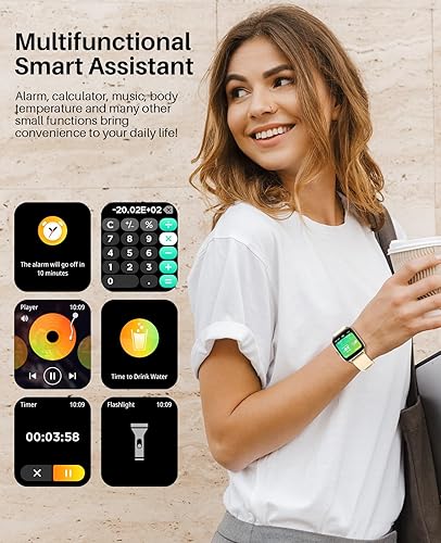 Miniatura 7 de Reloj inteligente, reloj de seguimiento de actividad física para hombres y mujeres, reloj HD de 1.96 pulgadas con monitor infrarrojo de oxígeno en