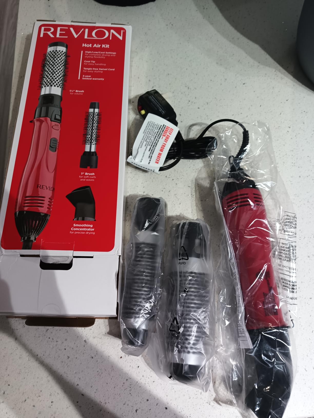 Revlon 1200W Perfect Style Hot Air Kit | Style, Curl, and Volumize, 3 Piece Set
