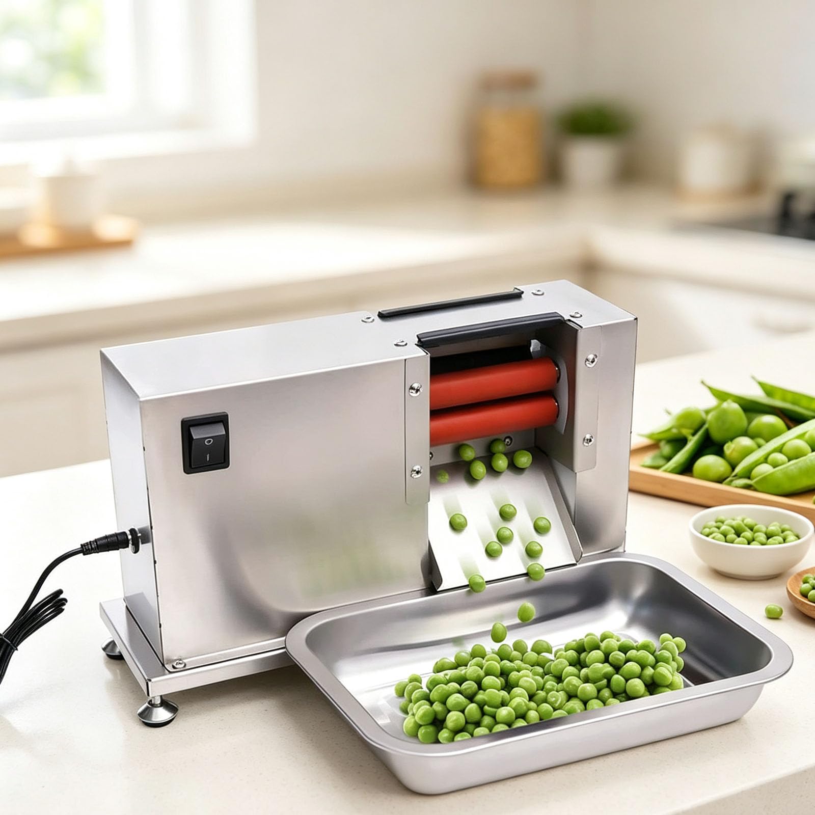 Bohnenschäler aus Edelstahl für Erbsen, Soja und Edamame