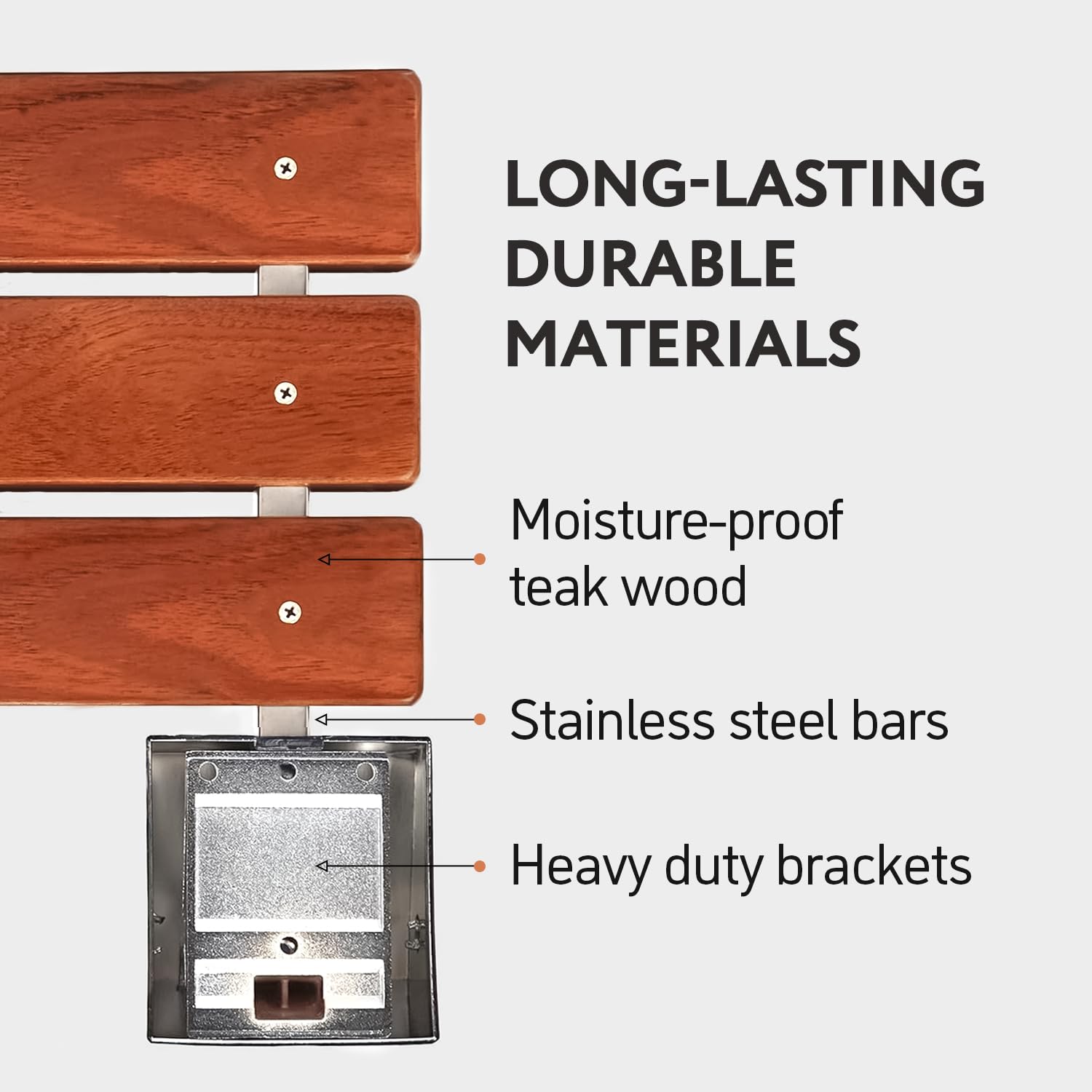 Folding Shower Seat Teak Shower Seat Wall Mounted 16